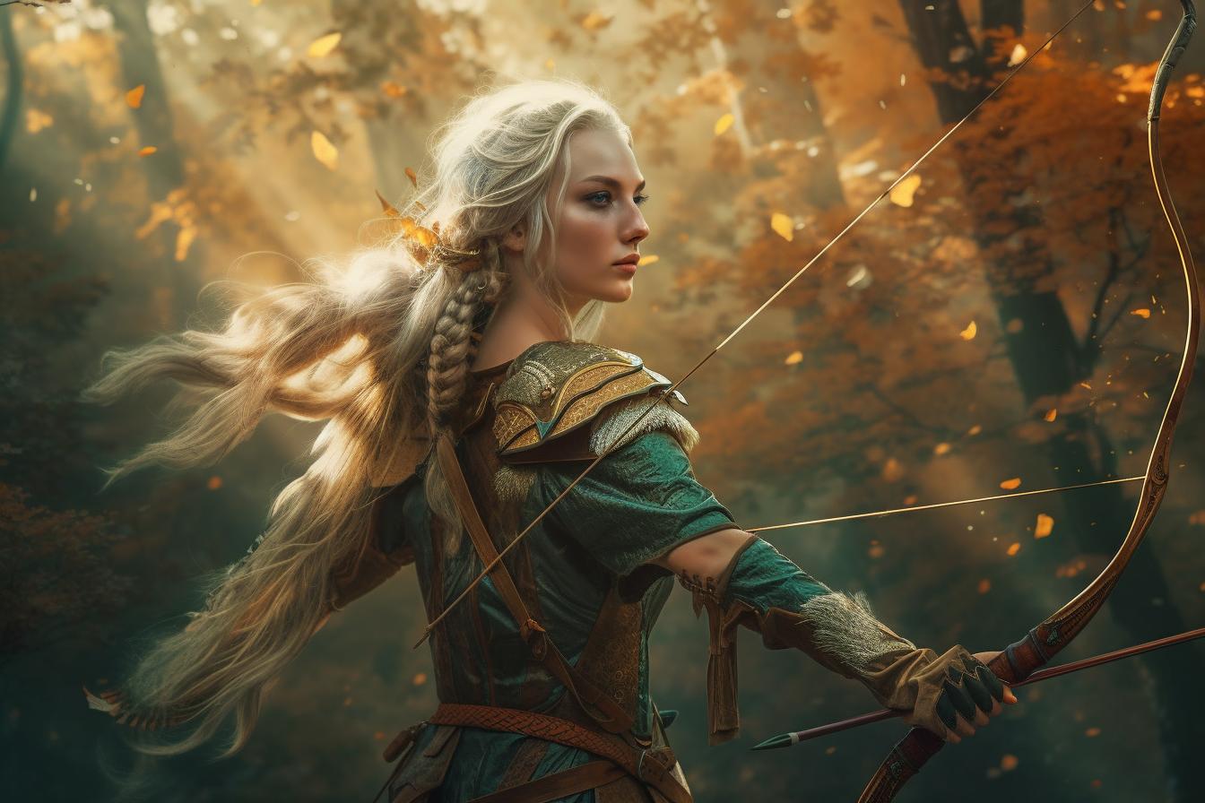 精灵族女战士 – Midjourney 关键词（prompt）