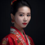Midjourney 提示词:中国女模特、时尚摄影、传统服装 2 honghong Chinese female model fashion photography traditional c 70935bd7 bf96 44b8 9f88 edb7dd006a2d