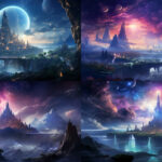anni0657 Create an otherworldly fantasy landscape featuring a f 5c4986bd d63b 4243 94e8 903b745bd8f1