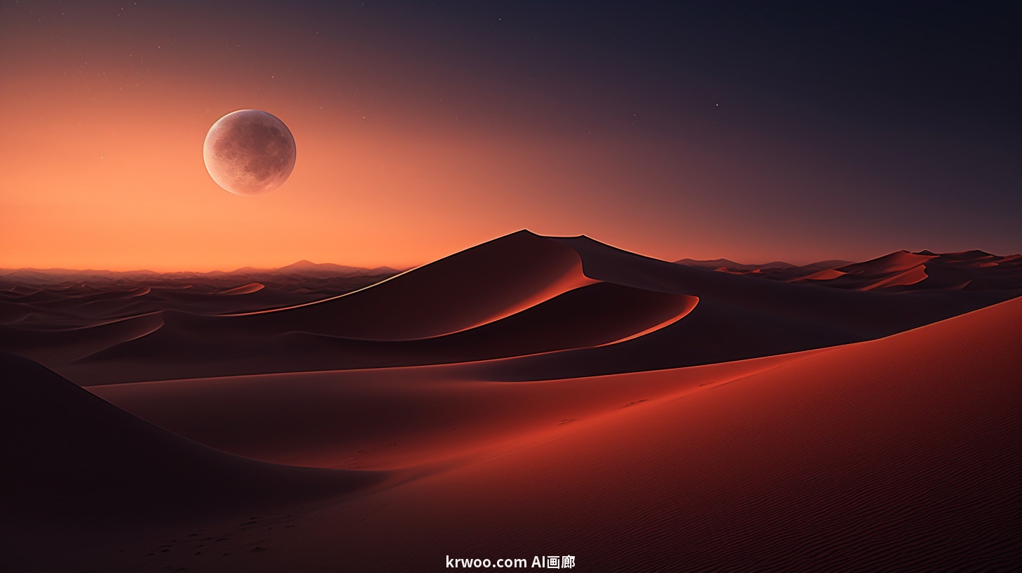 Midjourney 景观提示词：宁静的沙漠