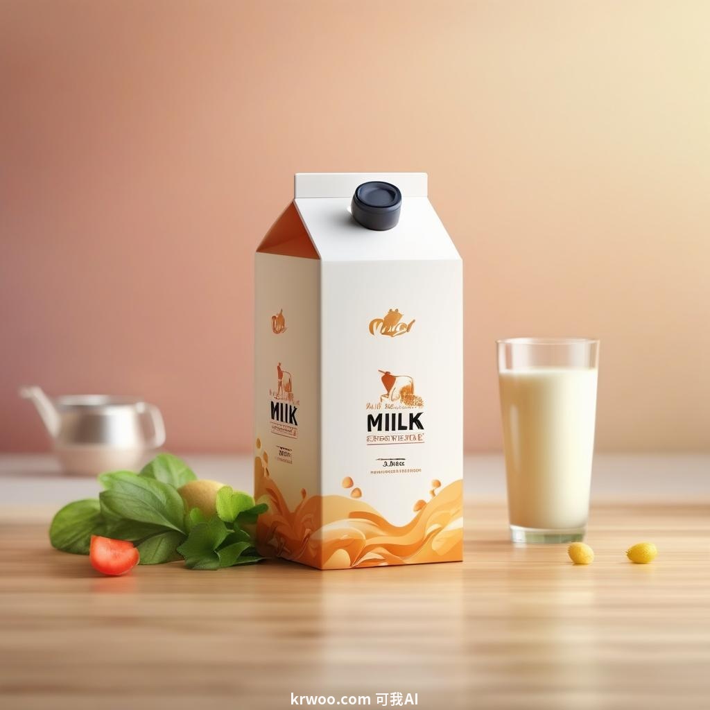 教你使用 AI 一键设计产品包装—牛奶盒