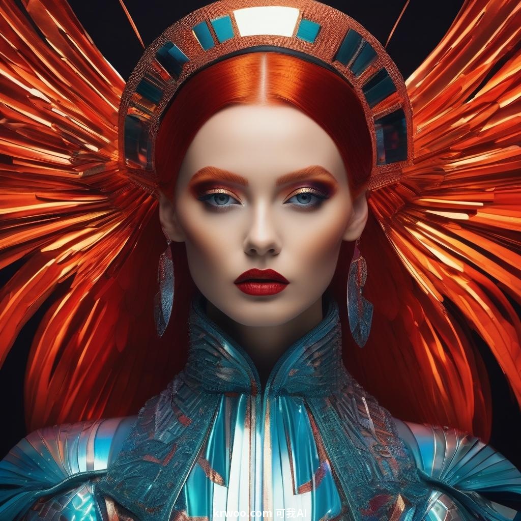 AI 肖像画提示词：魅力十足的时尚女性