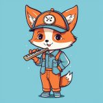 2D极简风Q版狐狸音乐家男孩插画:可爱全身站立动漫角色提示词 4 2d ji jian feng q ban hu li yin yue jia nan hai cha hua ke ai quan shen zhan li dong man jue se ti