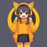 2d ping mian she ji mao er nyu hai q ban quan shen cha hua huang se mao yi yu ke ai biao qing