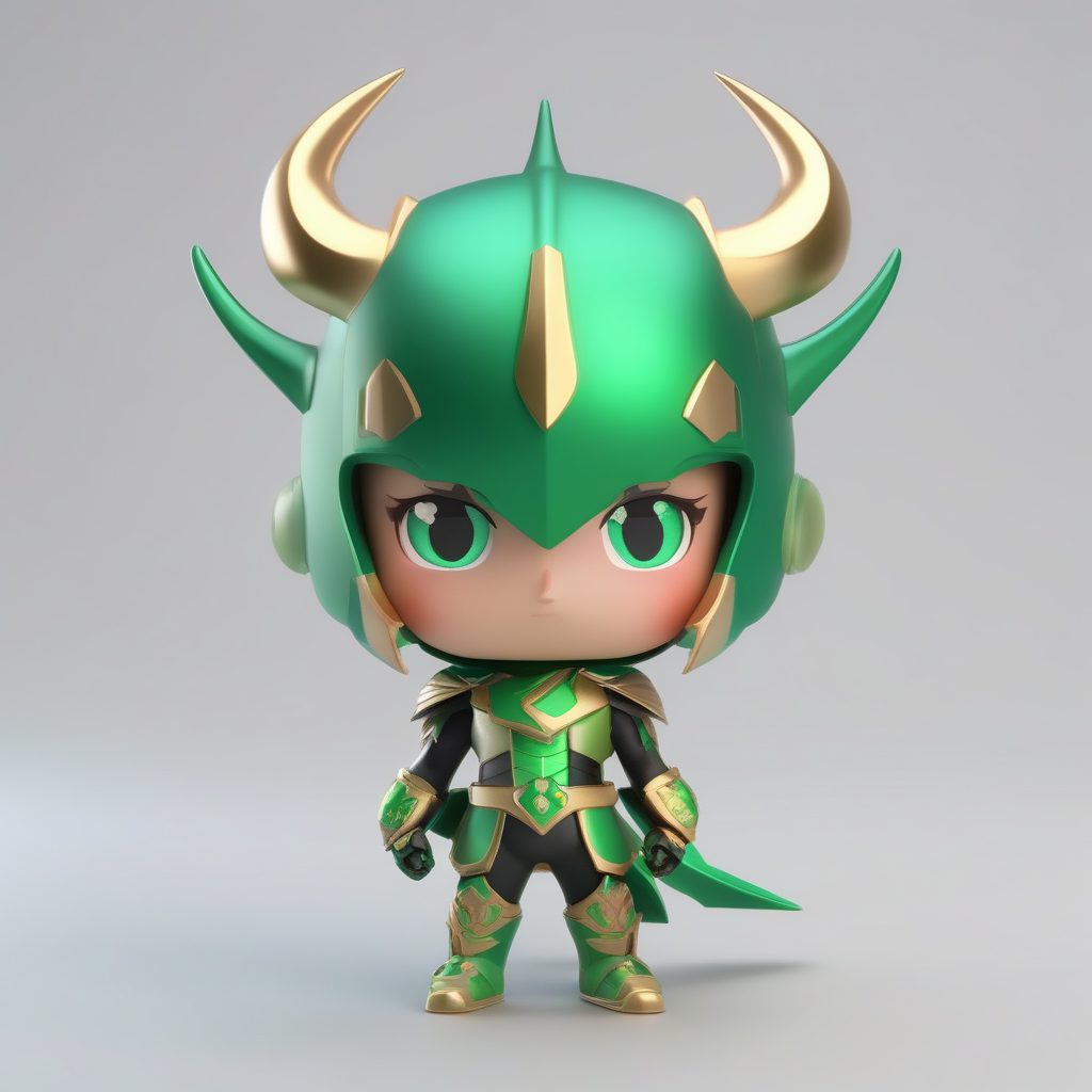 3D盲盒粘土Q版驯龙师：奇幻角色设计AI提示词