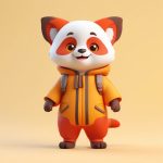 3d mang he q ban hong xiong mao ji xiang wu ai hui hua ti shi ci yu chuang zuo jiao cheng