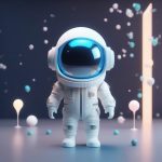 3D萌系Q版宇航员:Pop Mart盲盒风格AI绘画提示词,C4D全身渲染教程 6 3d meng xi q ban yu hang yuan popmart mang he feng ge ai hui hua ti shi ci c4d quan shen xuan ran