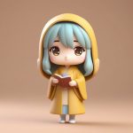 3d nian tu feng ge q ban mo fa xue xiao xue sheng nyu hai mo xing c4d mang he shou ban xuan ran ti