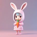 3D粘土风|极简Q版兔子装少女盲盒手办AI绘画提示词 4 3d nian tu feng ji jian q ban tu zi zhuang shao nyu mang he shou ban ai hui hua ti shi ci
