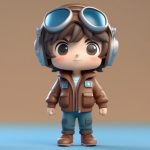 3D粘土盲盒Q版飞行员男孩AI提示词:皮夹克与复古护目镜 4 3d nian tu mang he q ban fei xing yuan nan hai ai ti shi ci pi jia ke yu fu gu hu mu jing