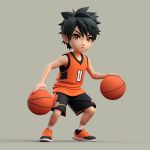 3d nian tu mang he q ban lan qiu yun dong yuan nan hai c4d xuan ran feng ge