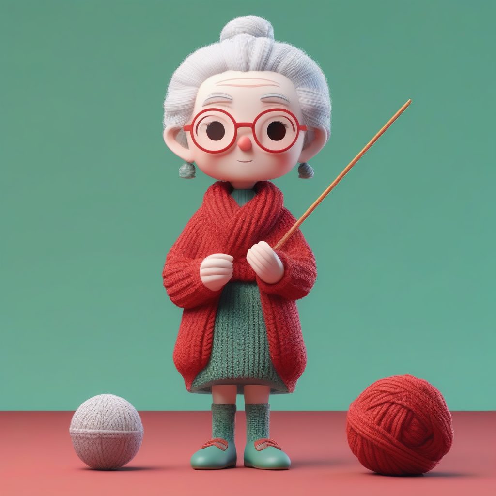 3D粘土Q版编织奶奶:活力眨眼的Octane渲染盲盒 1 3D粘土Q版编织奶奶:活力眨眼的Octane渲染盲盒