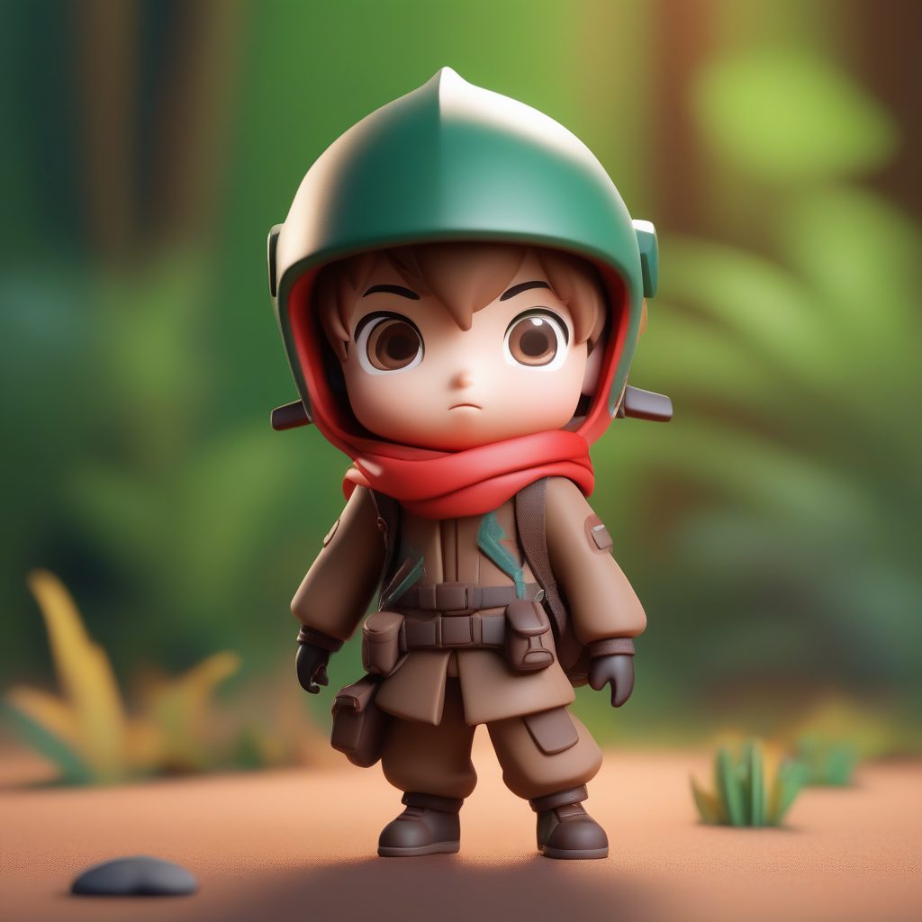 3D粘土Q版驯龙师男孩：盲盒收藏级全身站立提示