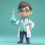 3d shi yan shi ke xue jia q ban nan hai diao su c4d xuan ran hua xue shi yan fu quan shen xiang