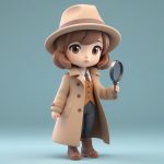 3d zhen tan q ban nyu hai quan shen mo xing fang da jing yu feng yi c4d tui li zhu ti xuan ran