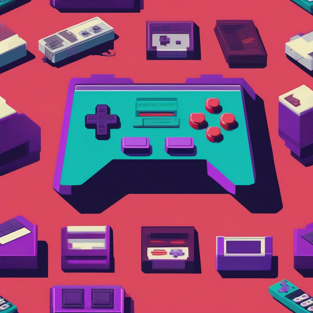 8位游戏手柄波普海报：致敬复古街机艺术