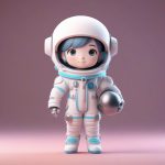 8K高精度Q版宇航员:Pop Mart盲盒风格3D粘土全身渲染提示词 6 8k gao jing du q ban yu hang yuan popmart mang he feng ge 3d nian tu quan shen xuan ran ti shi ci