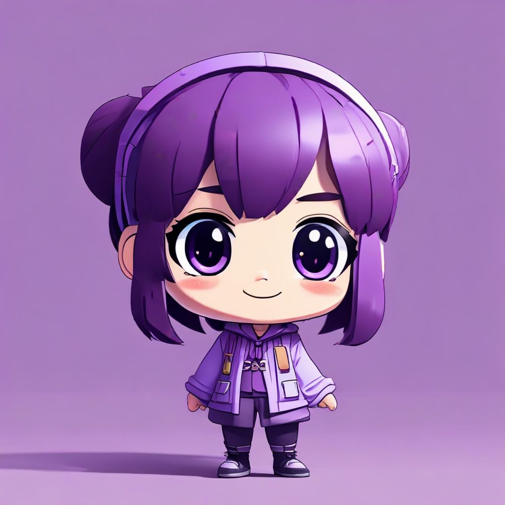 8K高清动漫人像:纯色背景下拥有丰富表情的魔法Q版女孩AI生成术