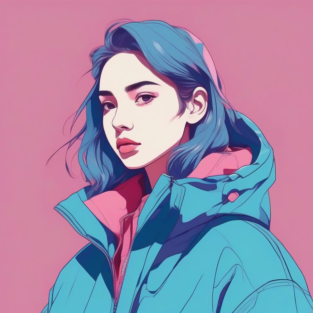 90年代复古风：极简风衣女孩的赛璐珞肖像