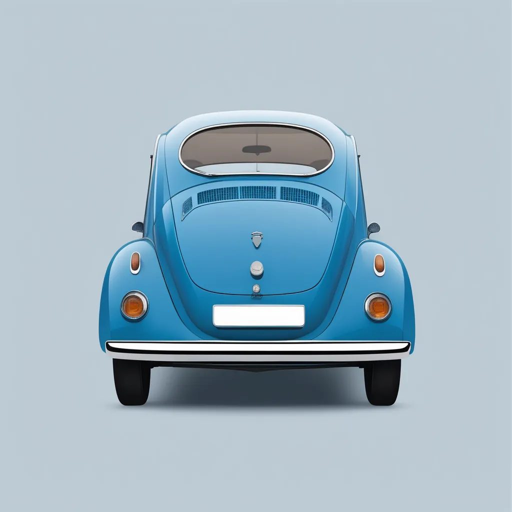 极简风格-蓝色小汽车