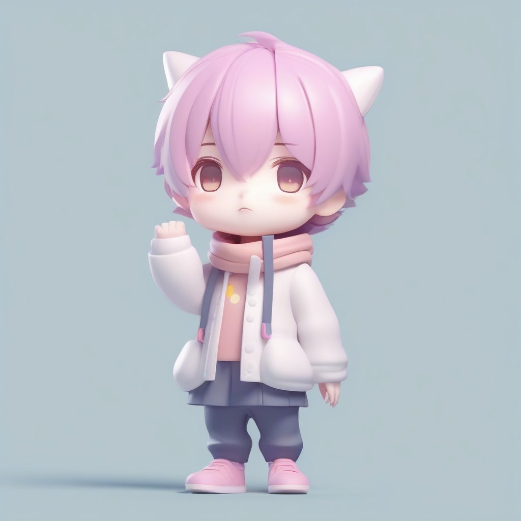 AI绘画必学：光线追踪级高细节极简Q版角色全身照提示词模板