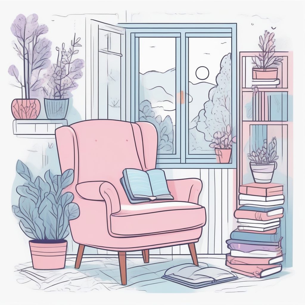 AI绘画提示词：极简治愈系涂鸦插画，如何锁定温柔马卡龙配色？