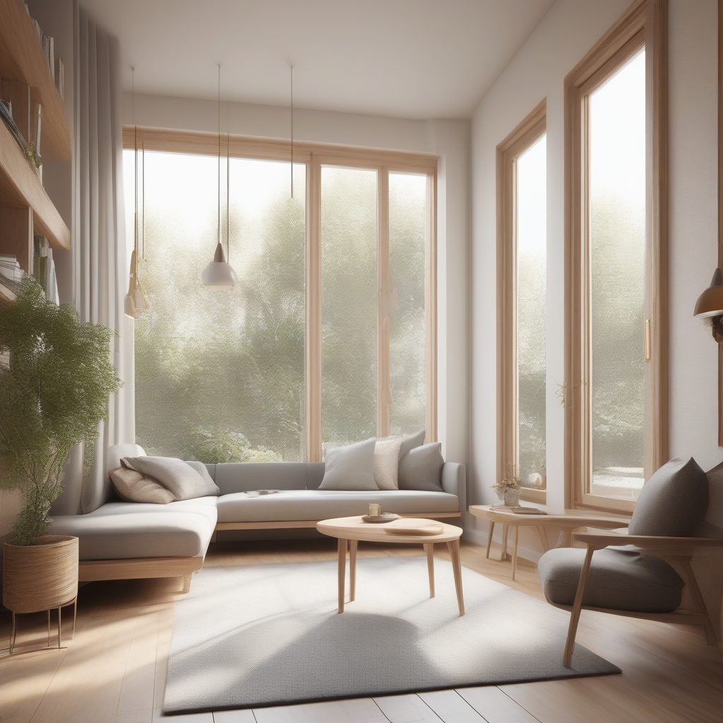 AI极简家装革命：如何用“温馨、8K、自然光”提示词，打造高颜值现代室内设计图