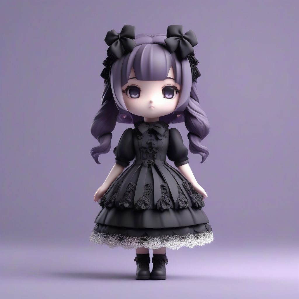 暗黑甜心：哥特萝莉Q版兔耳娘的精致盲盒手办