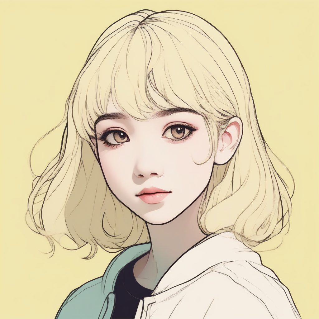 安静的侧望：低饱和度马卡龙黄色主题