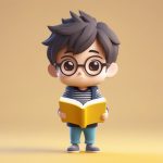 an jing de du shu nan hai nian tu cai zhi 3d xuan ran rou he chun huang bei jing ai ti shi ci