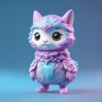 爆款AI绘画:黏土材质Q版小神兽 3D盲盒手办全身站立提示词秘籍 7 bao kuan ai hui hua nian tu cai zhi q ban xiao shen shou 3d mang he shou ban quan shen zhan li ti