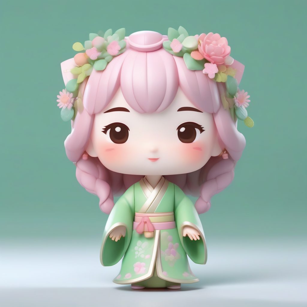 爆款AI绘画:Q版春日游园汉服小女孩 3D盲盒手办风格提示词 5 爆款AI绘画:Q版春日游园汉服小女孩 3D盲盒手办风格提示词