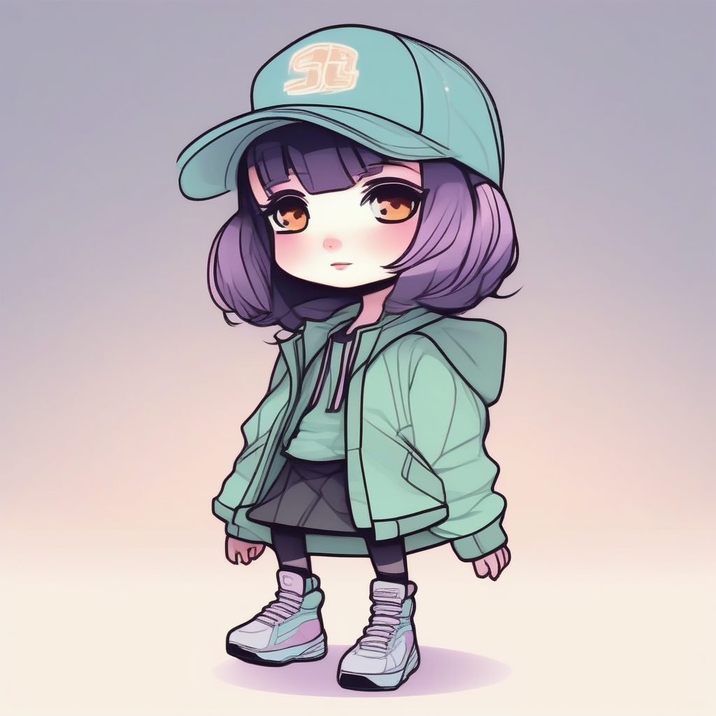 爆款AI教程：极简风潮流Q版女孩（Streetwear Chibi）绘画提示词大全