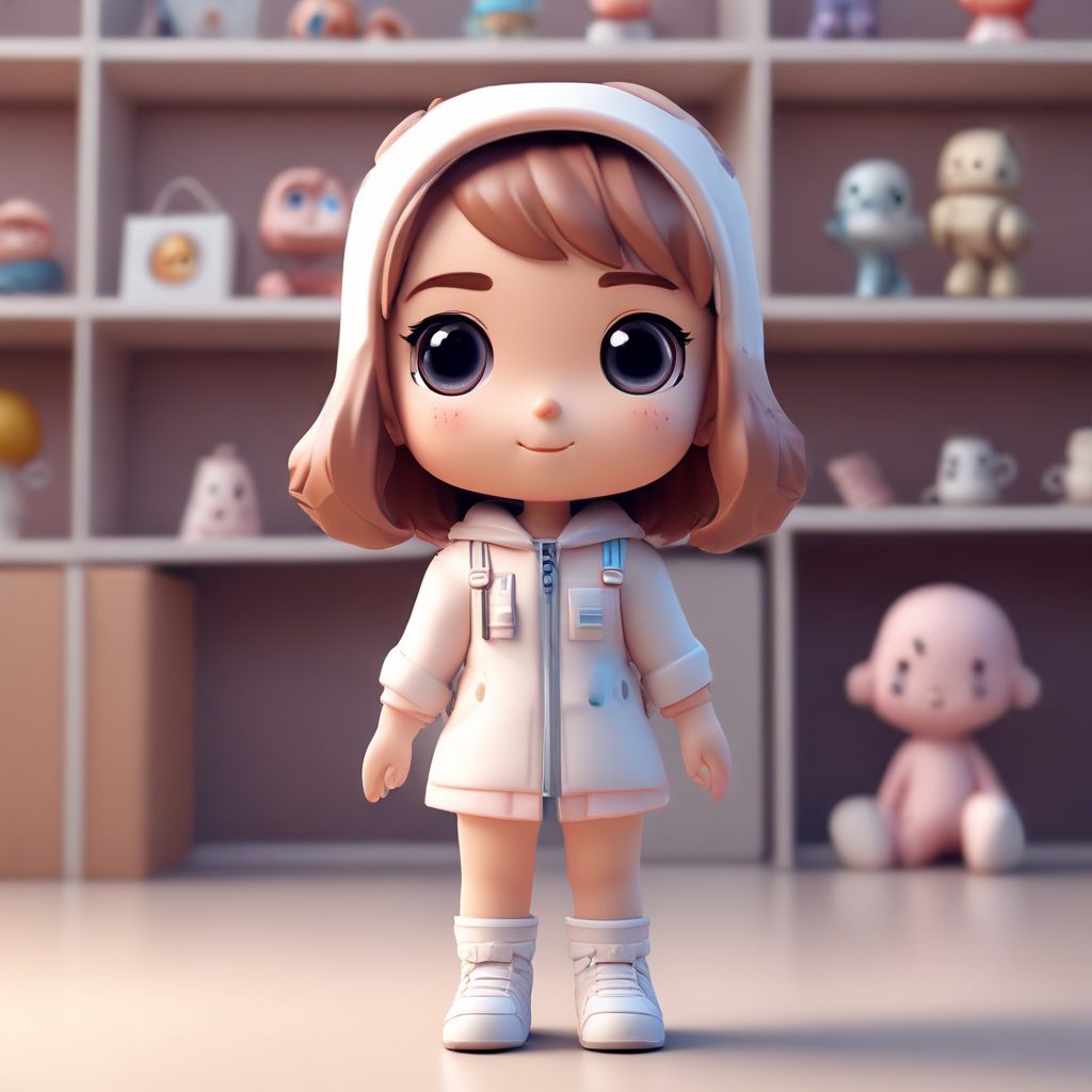 爆款AI盲盒手办:C4D粘土材质Q版女孩渲染教程(1 girl必备提示词) 3 爆款AI盲盒手办:C4D粘土材质Q版女孩渲染教程(1 girl必备提示词)