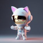 爆款C4D粘土风Q版宇航员猫咪插画:3D盲盒手办渲染提示词教程 7 bao kuan c4d nian tu feng q ban yu hang yuan mao mi cha hua 3d mang he shou ban xuan ran ti shi ci