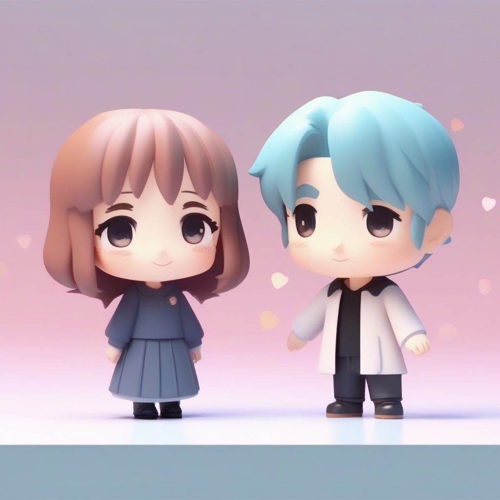 【爆款教程】情侣家庭Q版盲盒手办AI绘画提示词:C4D粘土风3D渲染情侣肖像 1 【爆款教程】情侣家庭Q版盲盒手办AI绘画提示词:C4D粘土风3D渲染情侣肖像