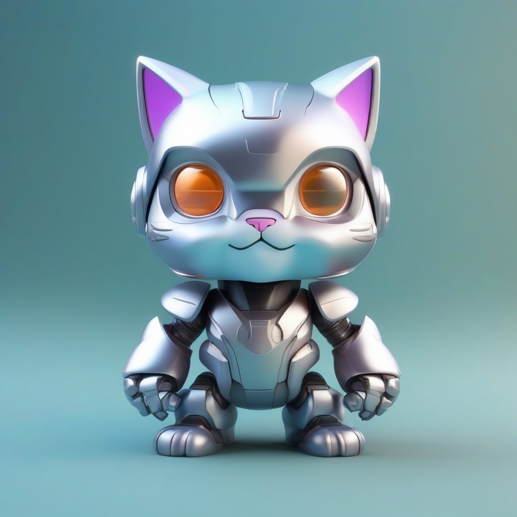 爆款秘籍!AI生成【3D盲盒机甲猫】C4D高抛光手办提示词教程 1 爆款秘籍!AI生成【3D盲盒机甲猫】C4D高抛光手办提示词教程