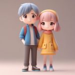 bao kuan qing lyu q ban mang he shou ban popmart feng ge 3d xuan ran quan shen zhao ti shi ci