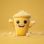 爆米花桶Q版手办:电影主题全身站立照,奶油黄色背景 7 bao mi hua tong q ban shou ban dian ying zhu ti quan shen zhan li zhao nai you huang se bei jing