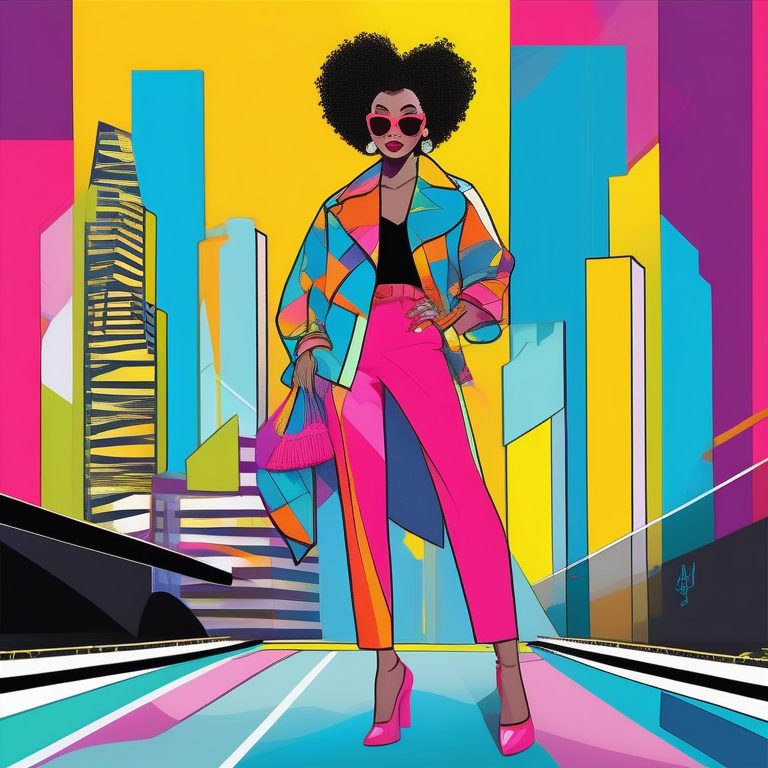 波普艺术风格下的都市时装女孩