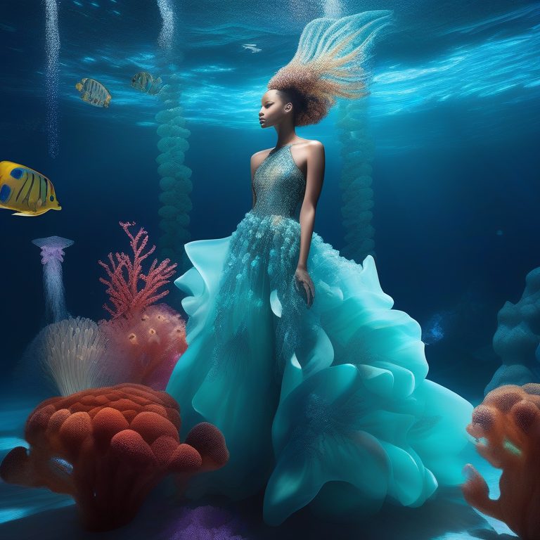 不可能高定幻蓝深海生物盛宴