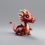 C4D高光Q版龙:全身盲盒,金色鳞片细节渲染 4 c4d gao guang q ban long quan shen mang he jin se lin pian xi jie xuan ran