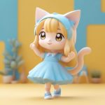 c4d gao guang q ban mao er nyu hai quan shen zhan li 3d mang he shou ban xuan ran rou he chun huang