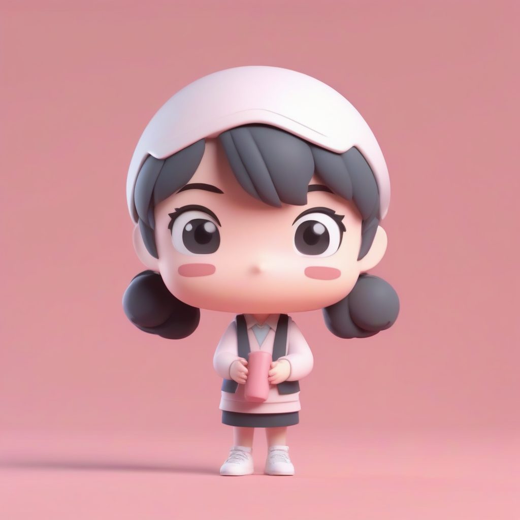 C4D高光Q版美术老师：俏皮眨眼与粉笔