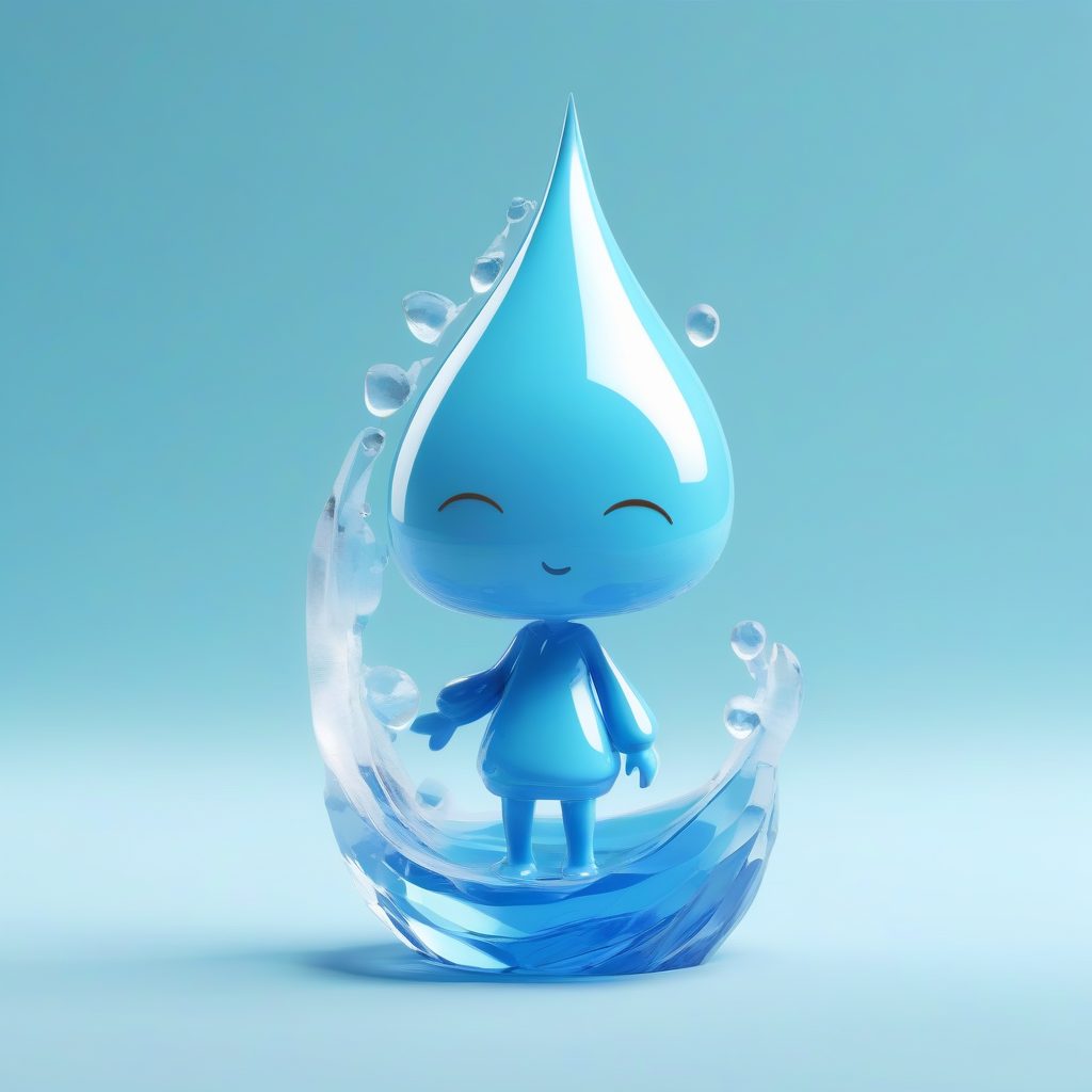 C4D高光Q版雨滴精灵:全身盲盒,晶体光泽细节 17 C4D高光Q版雨滴精灵:全身盲盒,晶体光泽细节