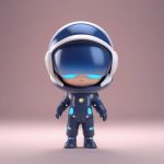 c4d gao jing du q ban tai kong tan xian jia 3d mang he shou ban quan shen xuan ran tu shen lan bei