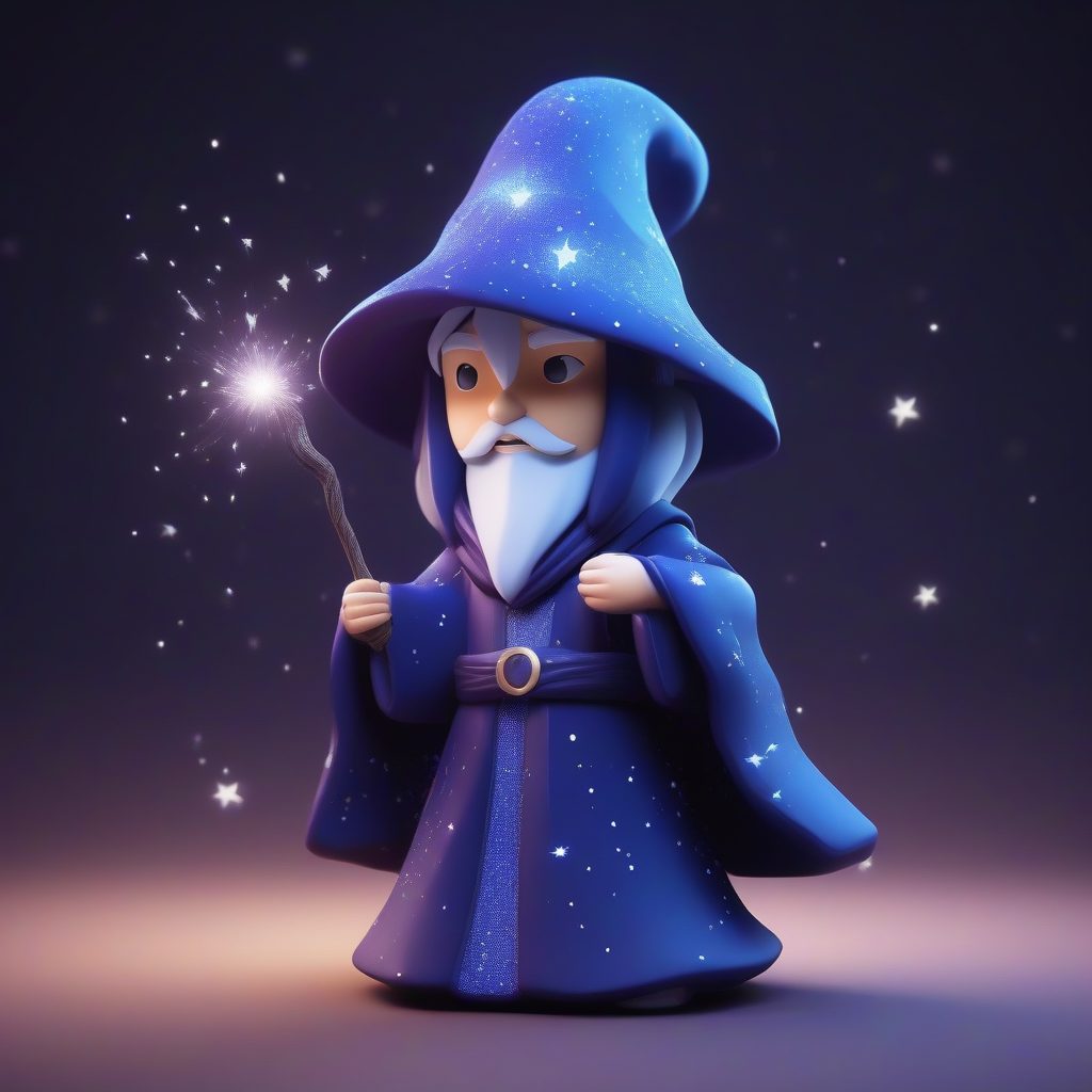 C4D高抛光Q版魔法师:全身站立,漂浮咒语特效 21 C4D高抛光Q版魔法师:全身站立,漂浮咒语特效