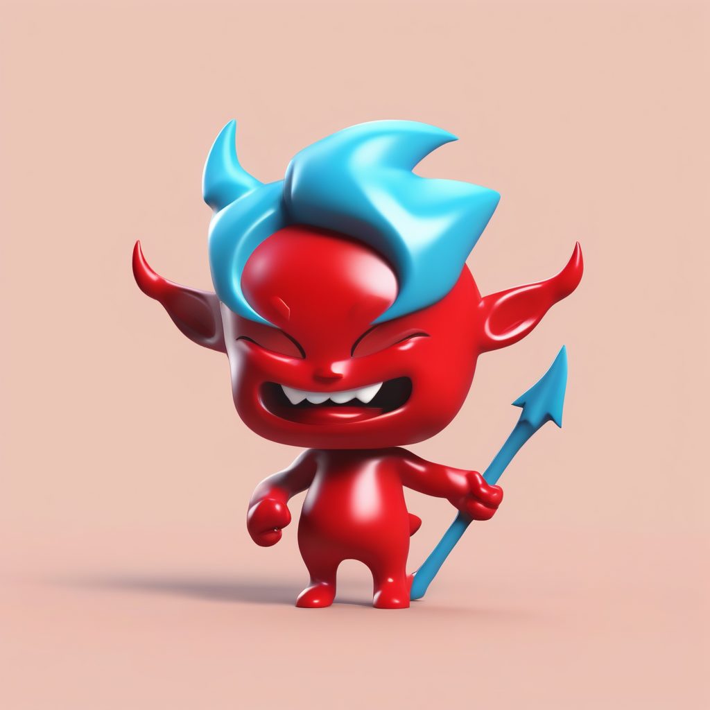 C4D高抛光Q版小恶魔:全身盲盒,顽皮姿势 35 C4D高抛光Q版小恶魔:全身盲盒,顽皮姿势