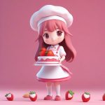 C4D高抛光甜点师兔耳娘:3D盲盒Q版手办全身站姿提示词 7 c4d gao pao guang tian dian shi tu er niang 3d mang he q ban shou ban quan shen zhan zi ti shi ci