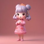 c4d guang xian zhui zong tian mi fen se hua hui qi pao q ban song fei wen